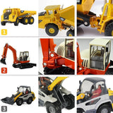 Heavy Duty Construction Site Play Set, Metal Tractor Toy, Dump Truck, Excavator, Digger, Compact Gift Toy for 3, 4, 5 Year Olds, Toddlers, Boys, Kids
