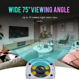 Outdoor Security Camera, Wireless IP66 Waterproof 1080p IP Cam 2.4G Night Vision Surveillance System with 4 Lamps, Two-Way Audio, Motion Detection
