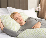 QUEEN ROSE Pregnancy Pillow Bamboo with Detachable Design,U Shaped Full Body Pillow Support for Back/Neck/Leg and Belly,Comes with Secure Belt