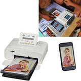 Canon SELPHY CP1300 Wireless Compact Photo Printer (White) + Canon KP-108IN Color Ink Paper Set (Produces up to 108 of 4 x 6 Prints)
