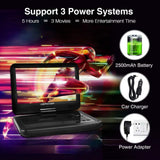 DBPOWER 12" Portable DVD Player with 5-Hour Rechargeable Battery, 10" Swivel Display Screen, SD Card Slot