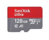SanDisk 128GB Ultra microSDXC UHS-I Memory Card with Adapter - C10, U1, Full HD, A1, Micro SD Card