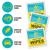 Care Check Lens Wipes, 300 Pre-Moistened Cleaning Wipes for Cameras, Laptops, Cell Phones, Eyeglasses, Other Screens and More
