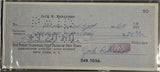 Jackie Robinson Hand Signed Autographed Personal Check With COA From Rachel