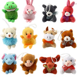 28 Piece Mini Plush Animal Toy Set, Cute Small Animals Plush Keychain Decoration for Themed Parties, Kindergarten Gift Giveaway