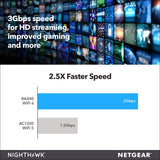 NETGEAR Nighthawk AX4 4-Stream WiFi 6 Router (RAX40) - AX3000 Wireless Speed (up to 3Gbps) | Coverage
