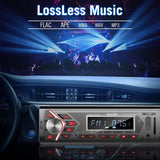 Bluetooth Car Stereo Radio Receiver,Single Din Mechless Digital Media Receiver Support FM/AM/USB/SD/FLAC/MP3/Aux-in with 7 Color Backlit,Wireless RC