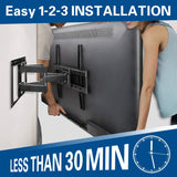 Mounting Dream TV Wall Mounts TV Bracket for Most 32-55 Inch Flat Screen TV/ Mount Bracket, Full Motion TV Wall Mount
