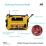 Kaito KA500 5-way Powered Solar Power,Dynamo Crank, Wind Up Emergency AM/FM/SW/NOAA Weather Alert Radio
