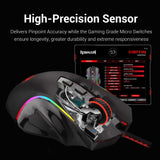 Redragon M602 RGB Wired Gaming Mouse RGB Spectrum Backlit Ergonomic Mouse Griffin Programmable with 7 backlight modes up to 7200 DPI  [Black]