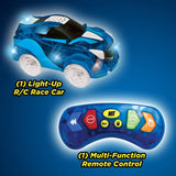 Ontel Magic Tracks RC with Remote Control Turbo Race Cars and 10 ft of Flexible, Bendable Glow in the Dark Racetrack, As Seen on TV