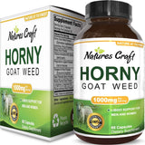 Horny Goat Weed Herbal Complex Extract for Men and Women – Ginseng Maca Root Tongkat Ali Powder – 60 1000mg Optimum Dosage Capsules