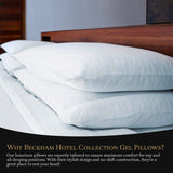 Beckham Hotel Collection Gel Pillow (2-Pack) - Luxury Plush Gel Pillow - Dust Mite Resistant & Hypoallergenic - Queen