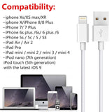 iPhone Charger Cable SHARLLEN Lightning Cable Mfi Certified 5Pack(3ft/3ft/6ft/6ft/10ft) USB Fast Long iPhone Charging Cords Compatible iPhone
