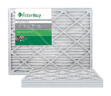 FilterBuy AFB MERV 8 20x25x1 Pleated AC Furnace Air Filter, (Pack of 4 Filters), 20x25x1 - Silver