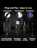 RUNMUS Gaming Headset PS4 Headset with 7.1 Surround Sound, Xbox One Headset w/ Noise Canceling Microphone & LED Light, Compatible with PS4, Xbox One