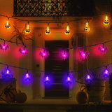Halloween Lights Outdoor Halloween String Lights 3Pack 29.6ft 60 LED Pumpkin Spider Bat