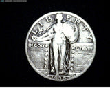 1930 U.S. Standing Liberty Silver Quarter Dollar, (1-Coin) Strong Full Date (1/4) Fine to XF