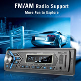 Bluetooth Car Stereo Radio Receiver,Single Din Mechless Digital Media Receiver Support FM/AM/USB/SD/FLAC/MP3/Aux-in with 7 Color Backlit,Wireless RC