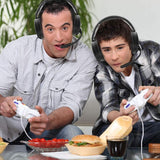 Jeecoo Stereo Gaming Headset for PS4, Xbox One S - Noise Cancelling Over Ear Headphones with Microphone - LED Light Soft Earmuffs Bass Surround