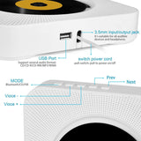Portable CD Player with Bluetooth, Wall Mountable CD Music Player Home Audio Boombox with Remote Control FM Radio
