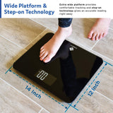 Etekcity High Precision Digital Body Weight Bathroom Scale with Ultra Wide Platform and Easy-to-Read Backlit LCD, 440 Pounds
