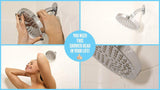 SparkPod Shower Head - High Pressure Rain - Luxury Modern Chrome Look - Easy Tool Free Installation - The Perfect Adjustable Replacement