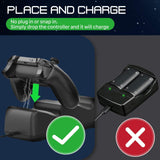 Fosmon Dual Controller Charger Compatible with Xbox One, One X, One S, (Dual Slot) High Speed Docking Charging Station with 2X Battery Packs (Black)