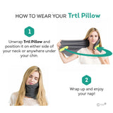 Trtl Pillow - Scientifically Proven Super Soft Neck Support Travel Pillow – Machine Washable (Grey)