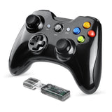 EasySMX 2.4G Wireless Controller for PS3, PC Gamepads with Vibration Fire Button Range up to 10m Support PC (Black)