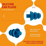 Noise Cancelling Ear Plugs for Sleeping [2 Pairs] Reusable Safe Silicone Earplugs Musicians Hearing Protection with High Fidelity Sound Reduction