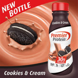 Premier Protein 30g Protein Shake, Cookies & Cream, 11.5 fl oz Shake, (12 count)