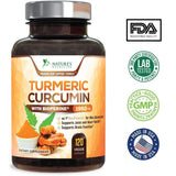 Turmeric Curcumin Highest Potency 95% Standardized Curcuminoids 1950mg with Bioperine for Best Absorption, Made in USA