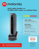 MOTOROLA MT7711 24X8 Cable Modem/Router with Two Phone Ports, DOCSIS 3.0 Modem