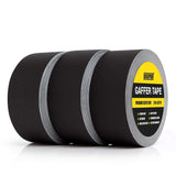 Black Gaffers Tape - 3 Pack, 30 Yards and 2 inch Wide- 3 roll Bulk Set Refills case. Multi-Pack Waterproof Gaffer Matte Cloth Fabric