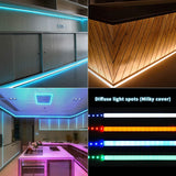 Muzata 6-Pack 3.3ft/1Meter 9x17mm U Shape LED Aluminum Channel System with Cover, End Caps and Mounting Clips Aluminum Profile for LED