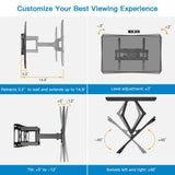 TV Wall Mount Bracket Full Motion Dual Swivel Articulating Arms Extension Tilt Rotation
