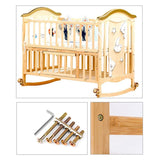 Bolts Nuts Kit, M6 Hex Socket Head Cap Screws Nuts 110PCS for Crib Bunk Bed Furniture Cot, Made of Plated Zinc High Speed Steel, 1 Hex Key for Free