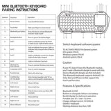 Mini Wireless Keyboard with Touchpad for Smart TV Projector Compatible with Android iOS Windows