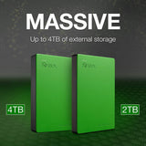 Seagate Game Drive for Xbox 2TB External Hard Drive Portable HDD – Designed for Xbox One Green (STEA2000403)