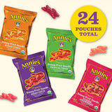 Annie's Organic Bunny Fruit Snacks, Variety Pack, 24 Pouches, 0.8 oz Each - Packaging May Vary