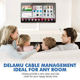 Cord Cover Raceway Kit, 157" Cable Management Channel, Paintable Cord Concealer System Covers Cable, Cord Wires, 10X L15.7in X W0.95in X 0.55in
