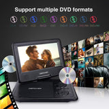 DBPOWER Portable DVD Player with 9.5" Swivel Screen, 5-Hour Built-in Rechargeable Battery