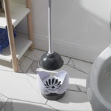 Clorox Toilet Plunger, White/Gray