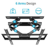 Everstone TV Wall Mount Fit for Most 26"-60" TVs Dual Articulating Arm Full Motion Tilt Swivel Bracket 14" Extension Arm