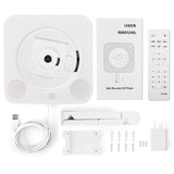 Portable CD Player with Bluetooth, Wall Mountable CD Music Player Home Audio Boombox with Remote Control FM Radio