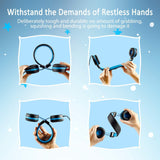 iClever Kids Headphones-Wired Headphones for Kids, Adjustable Headband, Stereo Sound, Foldable,Untangled Wires,3.5mm Aux Jack, 94dB Vol Limited, Blue