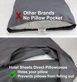 HotelSheetsDirect 100% Bamboo Bed Sheet Set, Cooling Sheets, Moisture Wicking, Great for Hot Sleepers, Softer Than Silk (Twin, Dark Gray)