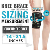 Knee Brace with Side Stabilizers & Patella Gel Pads for Knee Support