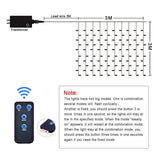 Remote Control 300 LED Window Curtain String Light for Wedding Party Home Garden